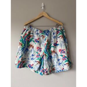 Columbia Sportswear Floral Tropical Print Shorts Womens 2X Multicolor Elastic